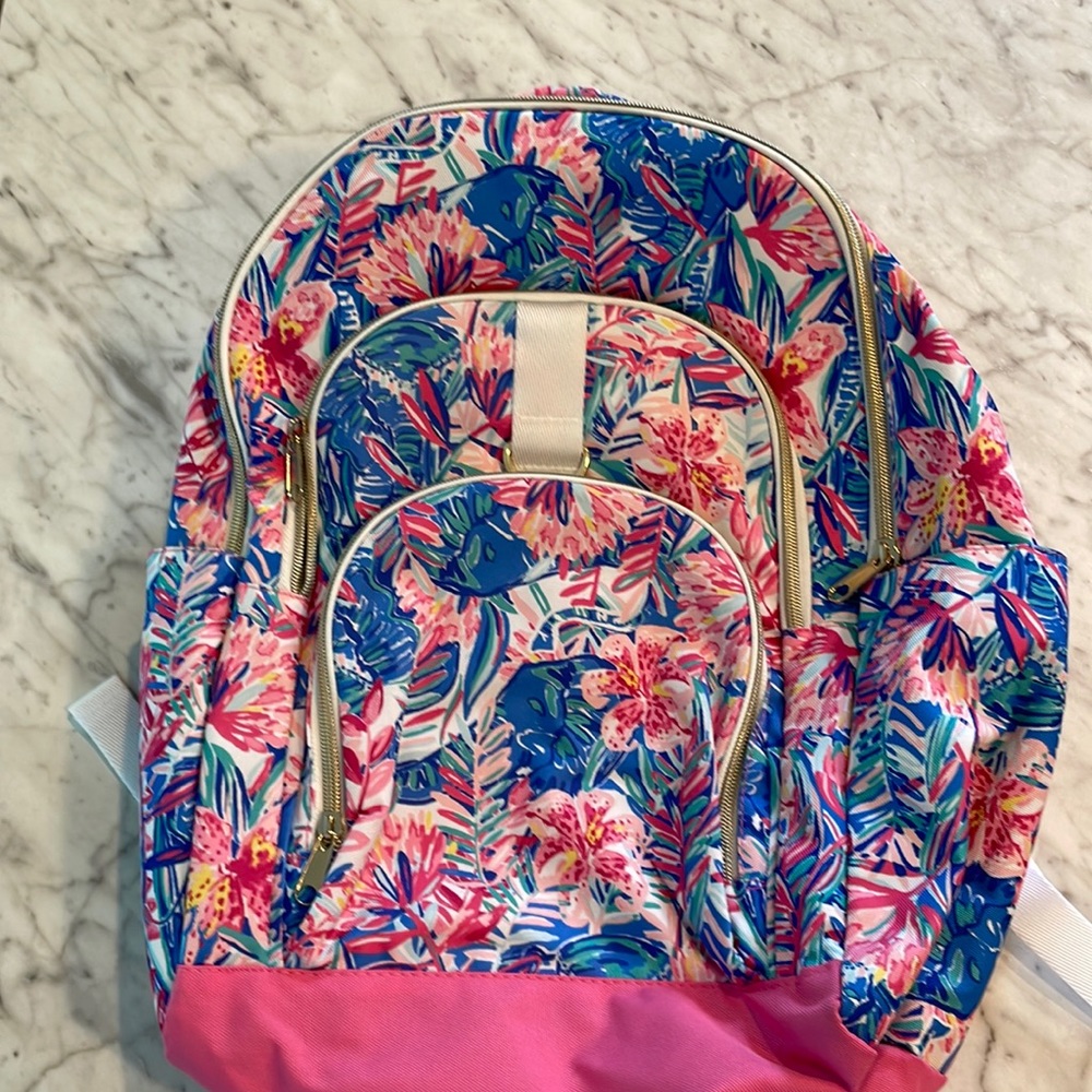 Lilly Pulitzer Pottery Barn Teen backpack. NWOT. Bennet Blue Slathouse Soiree
